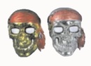 電鍍骷髏海盜面具